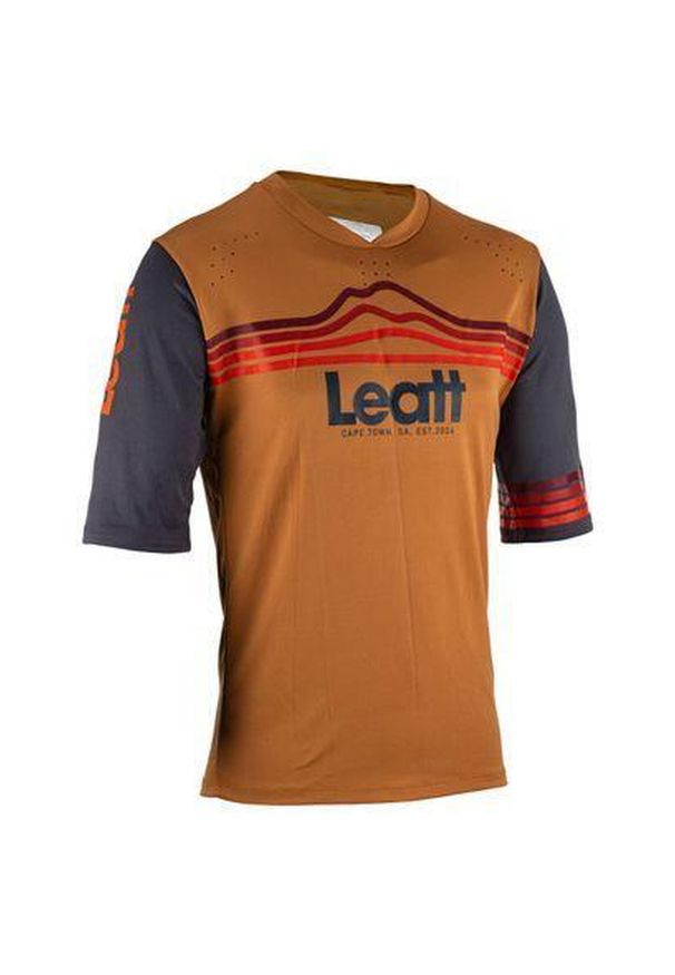 LEATT - Jersey Leatt Enduro 3.0. Kolor: wielokolorowy, szary, żółty. Materiał: jersey. Sport: kolarstwo