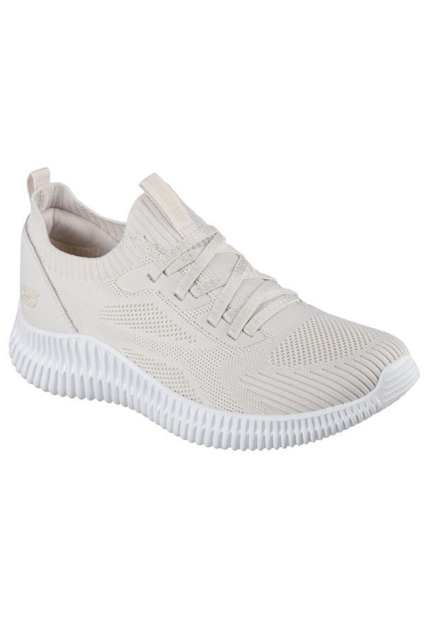 skechers - Damskie BOBS GEO LITE DIVINE LOOK Slip-On Beżowy. Okazja: na co dzień. Zapięcie: bez zapięcia. Kolor: beżowy. Materiał: materiał