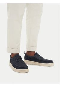 Clarks Półbuty Polden Moc 26180866 Granatowy. Kolor: niebieski. Materiał: skóra, zamsz #5