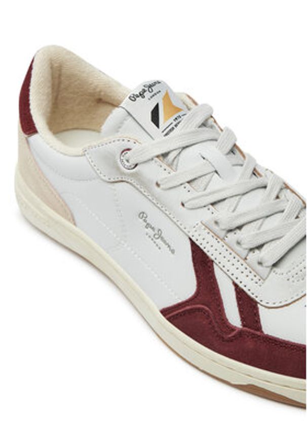 Pepe Jeans Sneakersy Kore Heritage M PMS00026 Biały. Kolor: biały. Materiał: skóra