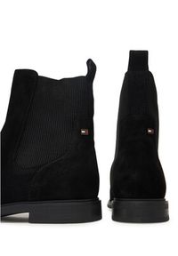 TOMMY HILFIGER - Tommy Hilfiger Sztyblety Flag Boot FW0FW08780 Czarny. Kolor: czarny. Materiał: zamsz, skóra