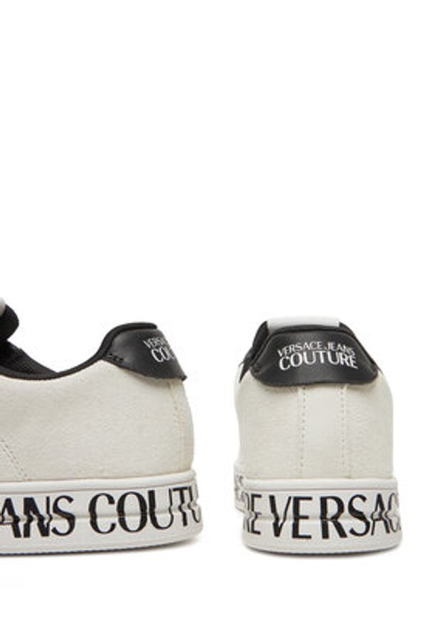 Versace Jeans Couture Sneakersy 78VA3SK6 Biały. Kolor: biały. Materiał: zamsz, skóra