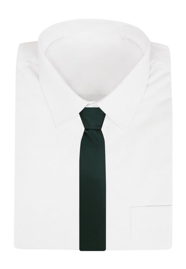 Krawat Męski - Angelo di Monti - Ciemna Zieleń, Mikrowzór. Materiał: tkanina. Styl: wizytowy, elegancki