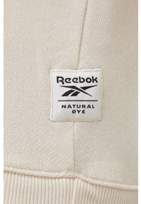 Reebok Classic Bluza bawełniana męska kolor kremowy z kapturem gładka. Typ kołnierza: kaptur. Kolor: beżowy. Materiał: bawełna. Wzór: gładki