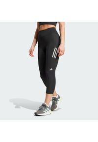 Adidas - Legginsy Own the Run 3/4. Kolor: czarny. Materiał: materiał. Sport: bieganie