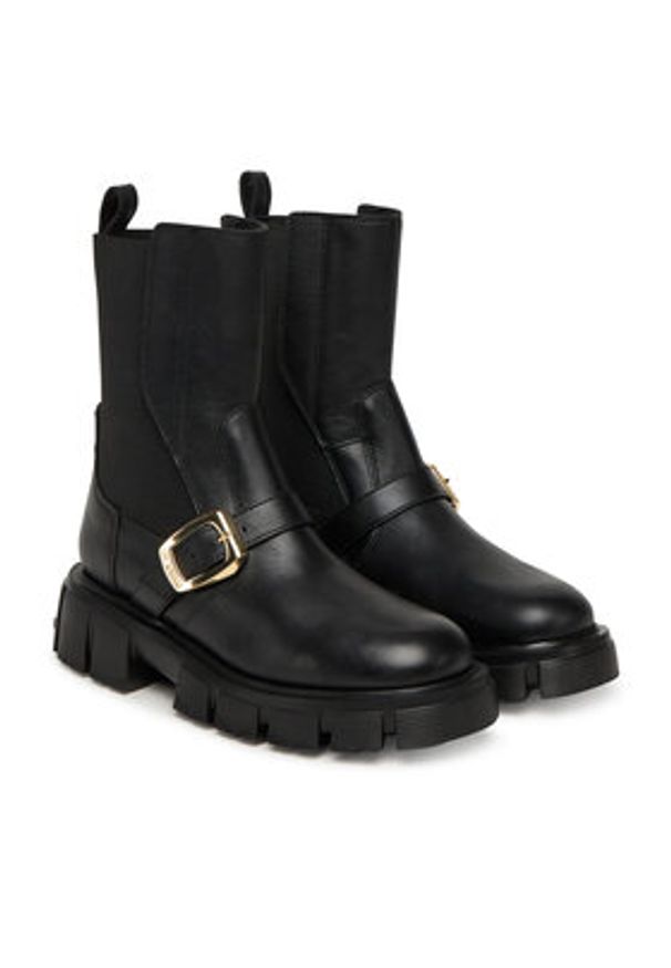 Love Moschino - LOVE MOSCHINO Sztyblety JA24105G1NIA000036 Czarny. Kolor: czarny. Materiał: skóra