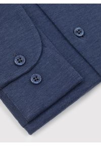 Pako Lorente - PAKO LORENTE – Ciemna niebieska bawełniana koszula męska. Kolor: niebieski, brązowy, zielony. Materiał: bawełna. Długość rękawa: długi rękaw. Długość: długie. Wzór: gładki #4