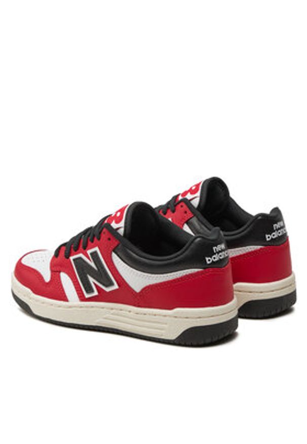 New Balance Sneakersy GSB480TT Czerwony. Kolor: czerwony. Materiał: skóra