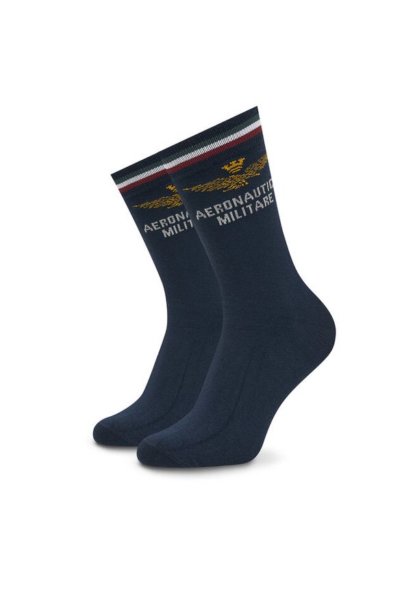 Skarpety Wysokie Męskie Aeronautica Militare. Kolor: niebieski