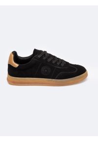 Big-Star - Sneakersy damskie ze skóry naturalnej zamszowej czarne RR274851 906. Zapięcie: sznurówki. Kolor: czarny. Materiał: zamsz, skóra. Szerokość cholewki: normalna