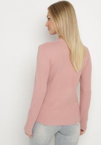 Born2be - Różowy Sweter z Wełną w Klasycznym Stylu Firrive. Okazja: na co dzień. Kolor: różowy. Materiał: wełna. Styl: klasyczny