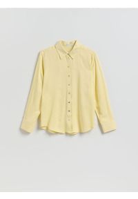 Reserved - Koszula z wiskozą - żółty. Kolor: żółty. Materiał: wiskoza