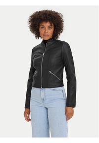 Vero Moda Kurtka z imitacji skóry 10274998 Czarny Regular Fit. Kolor: czarny. Materiał: skóra