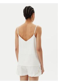 ACCESS FASHION Top 53-2212-133 Biały Regular Fit. Kolor: biały. Materiał: len