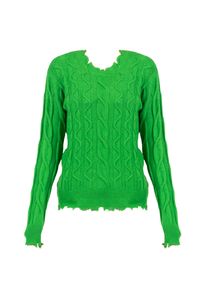 Pinko Sweter "Laterizio" | 1N12AQ Y5LW | Laterizio | Kobieta | Zielony. Okazja: na co dzień. Kolor: zielony. Materiał: poliester, wiskoza, poliamid. Wzór: aplikacja. Styl: casual #5