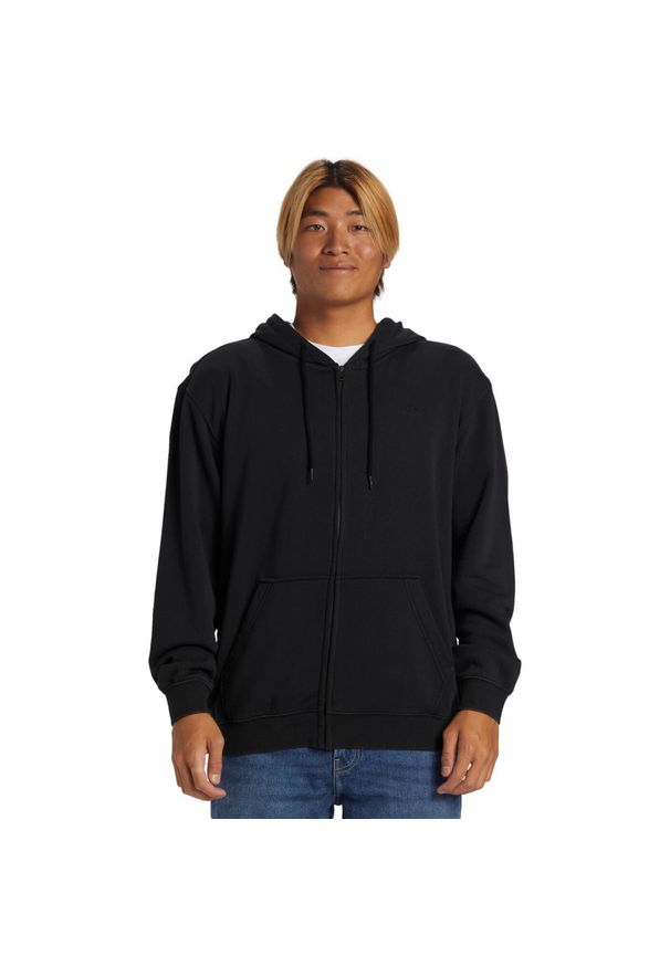 Quiksilver - Bluza na zamek dla Mężczyzn SALT WATER Czarny. Kolor: brązowy, zielony, wielokolorowy. Materiał: poliester, bawełna. Długość rękawa: długi rękaw. Długość: długie