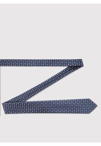 Pako Lorente - PAKO LORENTE – Granatowy krawat w kwiaty. Kolor: niebieski. Materiał: poliester. Wzór: kwiaty #2