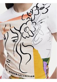 Desigual T-Shirt Collection 25SWTKAC Biały Regular Fit. Kolor: biały. Materiał: bawełna #5