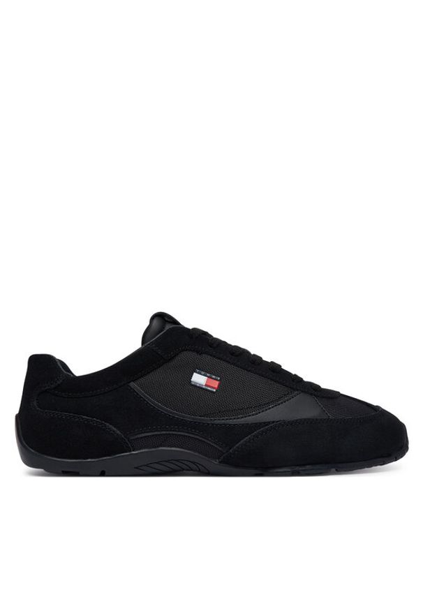 Tommy Jeans Sneakersy EM0EM01718 Czarny. Kolor: czarny. Materiał: skóra, zamsz