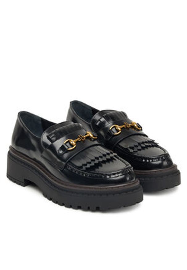 Nokwol Loafersy Perry Czarny. Kolor: czarny. Materiał: skóra