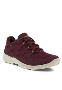 ecco - ECCO Sneakersy Terracruise Lace Up 82578359223 Bordowy. Kolor: czerwony. Materiał: mesh, materiał #4