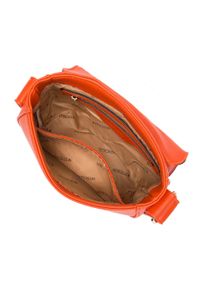 Wittchen - Damska listonoszka saddle bag z pionowym pikowaniem pomarańczowa. Kolor: pomarańczowy. Wzór: haft, gładki. Dodatki: z haftem. Materiał: skórzane. Styl: casual, elegancki. Rodzaj torebki: na ramię #4