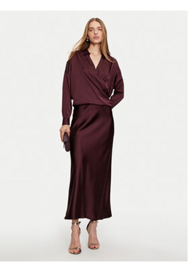 Imperial Spódnica maxi GHN4IBA Bordowy Regular Fit. Kolor: czerwony. Materiał: syntetyk