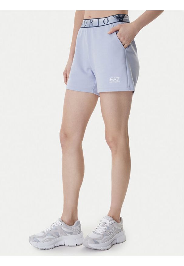 EA7 Emporio Armani Szorty sportowe 7W001153 AF12501 Niebieski Regular Fit. Kolor: niebieski. Materiał: syntetyk