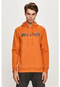 Only & Sons - Bluza. Okazja: na co dzień. Kolor: pomarańczowy. Wzór: nadruk. Styl: casual