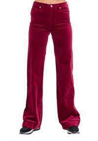 7 FOR ALL MANKIND Bordowe damskie spodnie Modern Dojo Velvet, Rozmiar 28. Kolor: czerwony #3