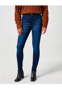 Wrangler - WRANGLER DAMSKIE SPODNIE JENSOWE HIGH SKINNY SOLSTICE BLUE 112358235