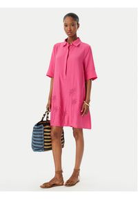 LOLA CASADEMUNT Sukienka koszulowa LS2616034 Różowy ciemny Relaxed Fit. Kolor: różowy. Materiał: wiskoza. Typ sukienki: koszulowe #3