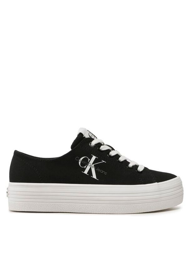 Calvin Klein Jeans Tenisówki Vulc Flatform Essential Mono YW0YW01030 Czarny. Kolor: czarny. Materiał: materiał