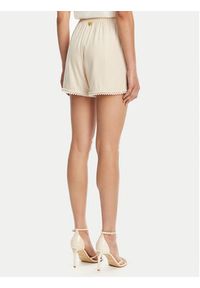 TwinSet - TWINSET Szorty materiałowe 251LM2QGG Beżowy Regular Fit. Kolor: beżowy. Materiał: len