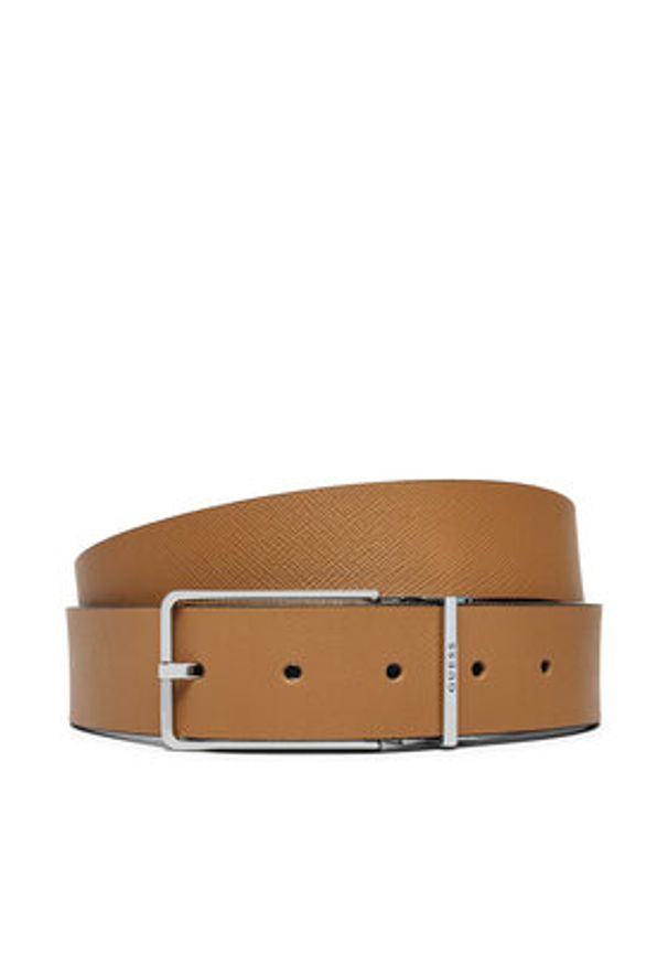 Guess Pasek Męski Vezzola BMCMSE P4435 Czarny. Kolor: czarny. Materiał: skóra