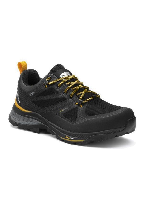 Buty trekkingowe męskie Jack Wolfskin Force Striker Texapore Low. Zapięcie: sznurówki. Kolor: czarny. Materiał: materiał, syntetyk. Szerokość cholewki: normalna