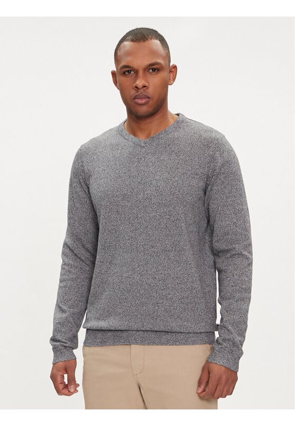 Jack & Jones Sweter 12137194 Granatowy Regular Fit. Kolor: niebieski. Materiał: bawełna