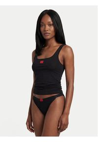 Hugo - HUGO Top 50557181 Czarny Regular Fit. Kolor: czarny. Materiał: syntetyk #4