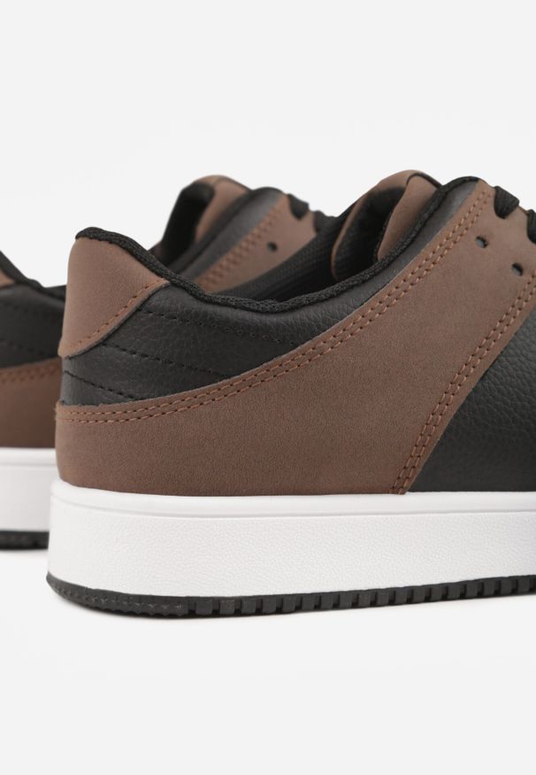 Born2be - Brązowe Sneakersy Ozdobione Perforacją Isselina. Okazja: na spacer, na co dzień. Kolor: brązowy. Wzór: aplikacja. Sport: turystyka piesza