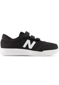 Buty New Balance Jr PVCT60BW czarne. Okazja: na uczelnię. Zapięcie: rzepy. Kolor: czarny. Materiał: skóra, syntetyk, materiał, guma. Szerokość cholewki: normalna