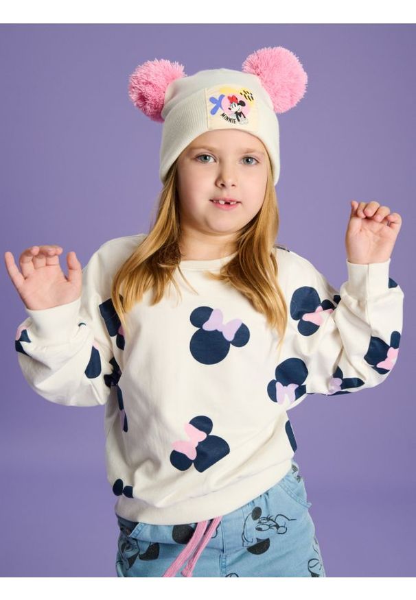 Sinsay - Bluza Myszka Minnie 2 pack - granatowy. Kolor: niebieski. Materiał: bawełna. Długość rękawa: długi rękaw. Długość: długie. Wzór: motyw z bajki