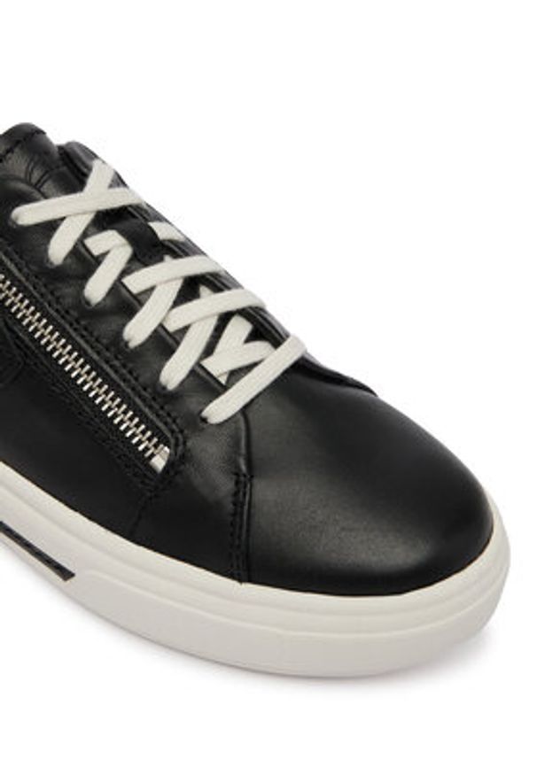 Clarks Sneakersy Hollyrose Zip 26185913 Czarny. Kolor: czarny. Materiał: skóra