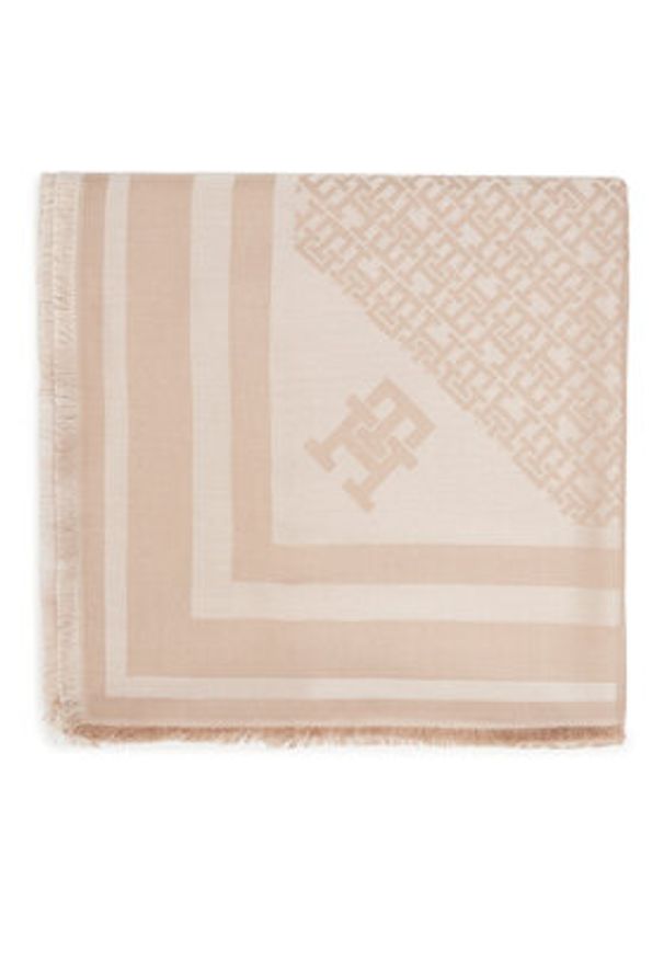 TOMMY HILFIGER - Tommy Hilfiger Chusta Monogram AW0AW17493 Beżowy. Kolor: beżowy