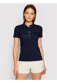 Lacoste Polo PF5462 Granatowy Slim Fit. Typ kołnierza: polo. Kolor: niebieski. Materiał: bawełna