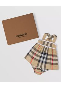 BURBERRY CHILDREN - Sukienka w kratę 0-2 lat. Kolor: brązowy. Materiał: bawełna. Sezon: lato. Typ sukienki: rozkloszowane #2
