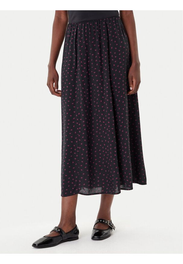 only - ONLY Spódnica maxi Nova 15357477 Czarny Regular Fit. Kolor: czarny. Materiał: wiskoza