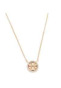 Tory Burch Naszyjnik Crystal Logo Delicate Necklace 53420 Złoty. Materiał: złote. Kolor: złoty