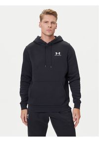 Under Armour Bluza UA Essential Fleece Hoodie 1373880 Czarny Regular Fit. Kolor: czarny. Materiał: bawełna