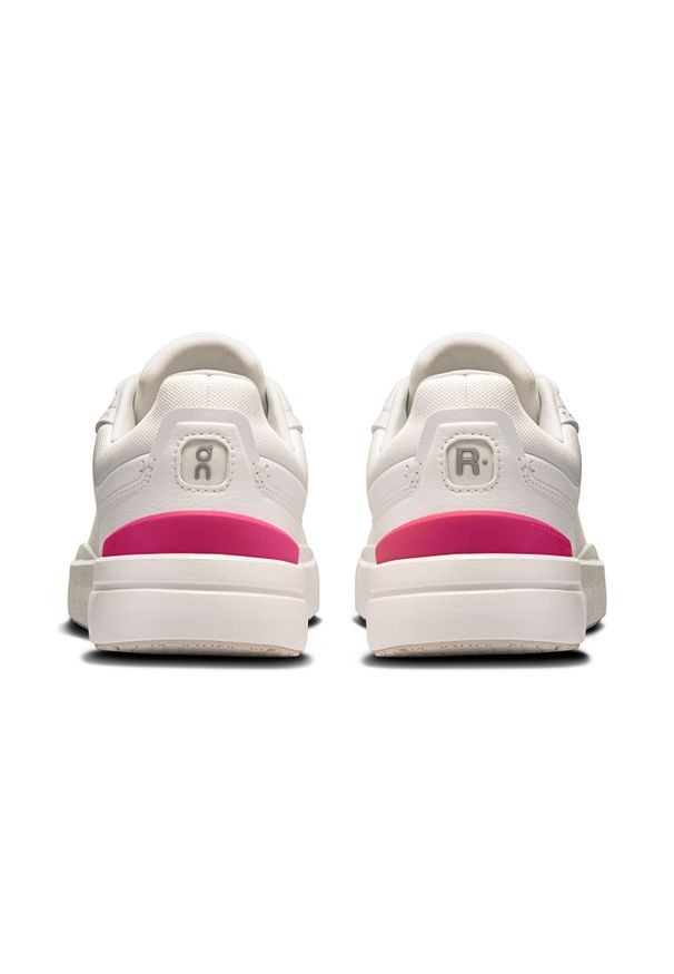 On - ON The Roger Advantage White | Pink Sneakersy damskie. Okazja: na co dzień, na spacer. Kolor: biały. Materiał: skóra. Szerokość cholewki: normalna. Sport: tenis, turystyka piesza