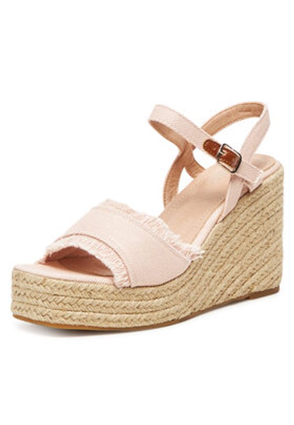 DeeZee Espadryle E0822-4A Różowy. Kolor: różowy. Materiał: materiał